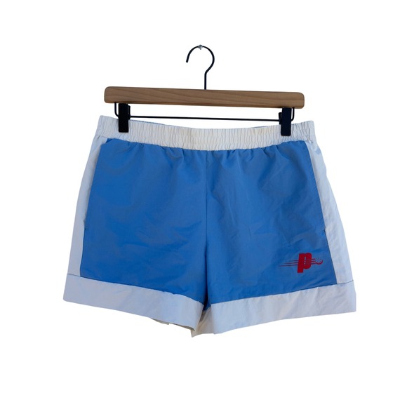 Prince Pickleball Athletic Shorts Womens M Blue White Elastic Waist - Picture 1 of 6